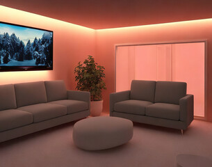 Modern living room Generated AI Image