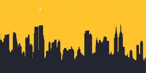 Obraz premium vector cityscape of new york