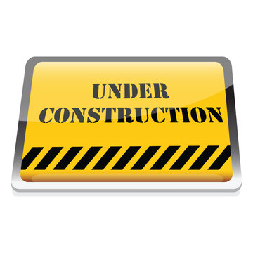 illustration of under construction board on an isolated background