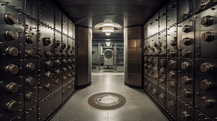 Foto op Canvas lockers in a bank in a vault. Generative AI © jr-art