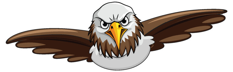 Hawk Flying Cartoon Character