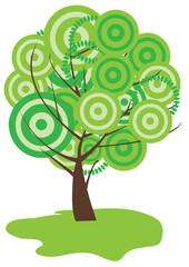 abstract green tree