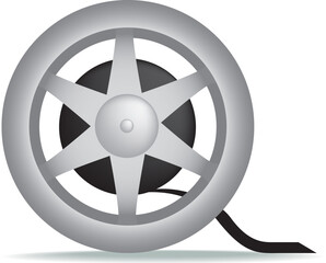Obraz premium illustration of a mivie cinema film reel isolated on a white background