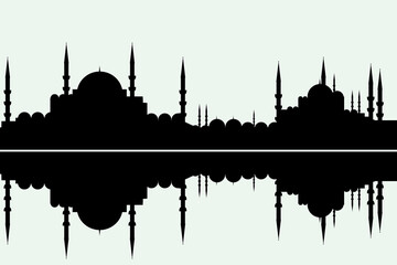 Naklejka premium vector cityscape of istanbul