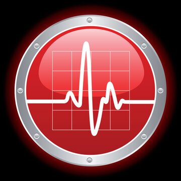 vector illustration of an electronic cardiogram
