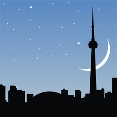 Obraz premium vector cityscape of Toronto