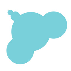 Colorful text box, piece of art, text bubble, complement for creating banners or websites.