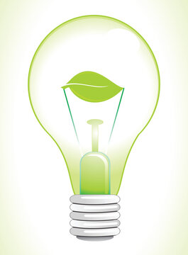 abstract eco bulb vector illustration