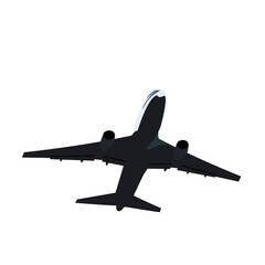 Realistic illustration airplane - vector