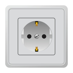 Realistic illustration power outlet - vector