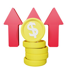 3d rendering inflation icon object