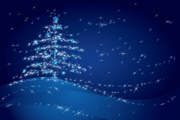 Christmas Tree Background With Space For Text