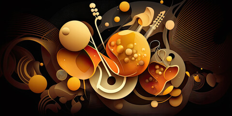 illustration of a background, background, background with musical instruments,   musical instruments background