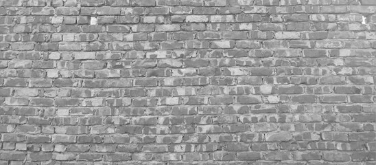 Gray brick wall antique texture background. Abstract brickwork or design bricks wall stonework