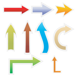 illustration of different colorful arrows
