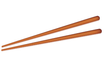 illustration of pair of chopstick on isolated background