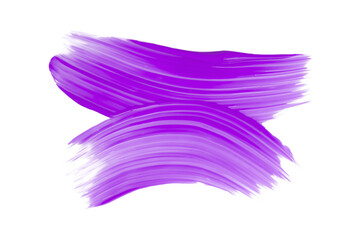 Fototapeta premium Shiny purple brush watercolor painting isolated on transparent background. watercolor png