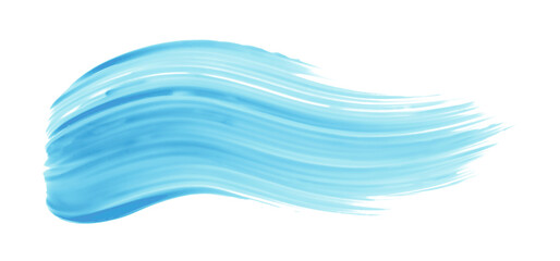 Shiny light blue brush watercolor painting isolated on transparent background. watercolor png