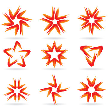 Set of different stars icons for your design. White releases #15.