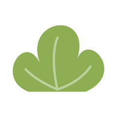 Bushes and Grass Illustration. Simple abstract floral flat cartoon vector illustration. Garden green plant isolated on white background. Eco element