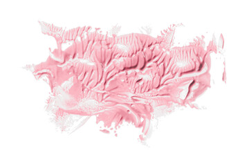 Fototapeta premium Shiny pink brush watercolor painting isolated on transparent background. watercolor png