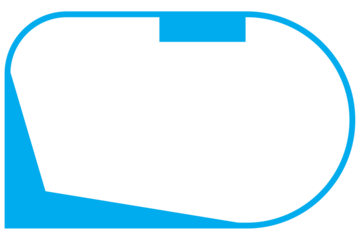 Digital png illustration of blue shape with copy space on transparent background