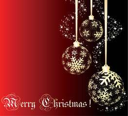 Christmas ball made from a golden snowflakes