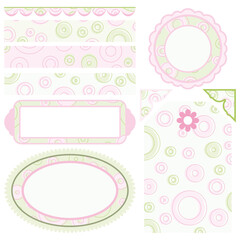 Set of elements for design. Motive of bubbles.