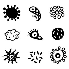 Bacteria virus icon illustration vector