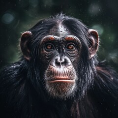 close up of a chimpanzee monkey