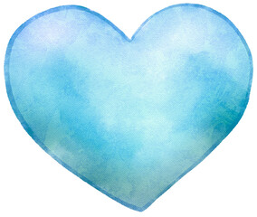 blue heart on white background