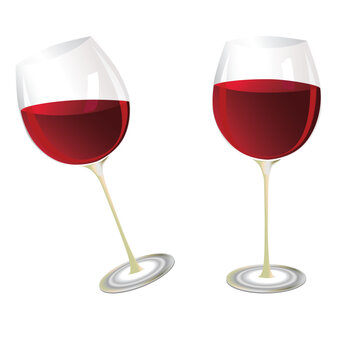 Wine glasses, illustration