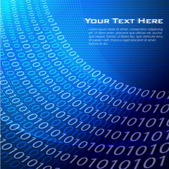 illustration of vector background with binary numbers