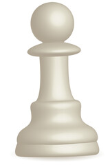illustration of chess pawn on white background