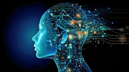 Obraz premium Generate AI using Technology Mind.
