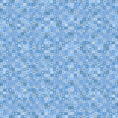 Blue background with elements of concentric squares