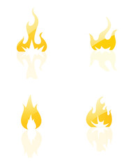 Fire Icons set vector