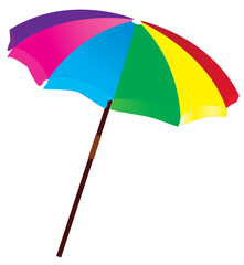 Obraz premium vector illustration of a beach umbrella