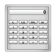illustration of calculator icon on white background