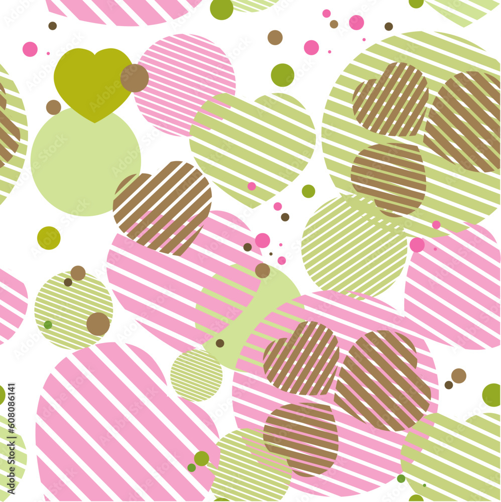 Sticker abstract background with heart. vector illustration