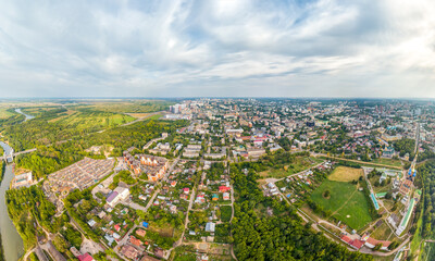 Ryazan, Russia. Ryazan Kremlin. Trubezh River. Aerial view