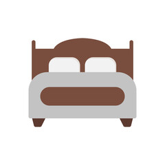 bed icon flat style vector