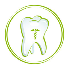 illustration of healthy teeth on white background