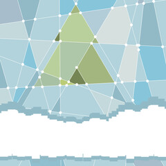 Christmas tree with colourful decoration. Vector illustration