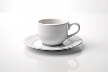 Obraz premium white cup ceramic isolated on white AI Generative