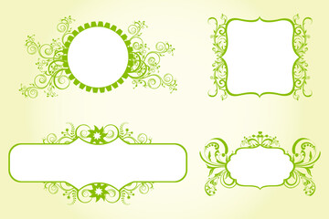 illustration of floral background on white background