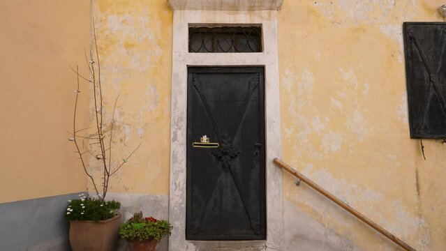 Ancient Trzic St Mary's door from the 18th century, Slovenia