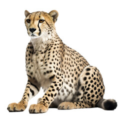 Cheetah isolated on Transparent background, generate ai