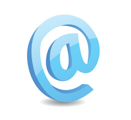 Fototapeta premium 3d email sign vector illustration
