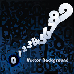 Fototapeta premium illustration of number card